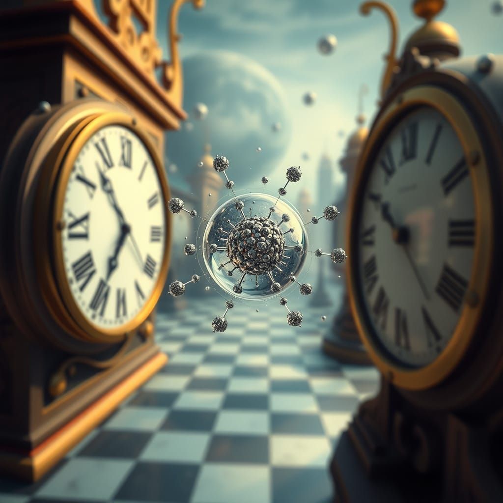 Surreal Muon Particles in Distorted Space-Time