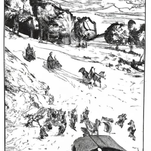 Classic Book Illustration From War and Peace