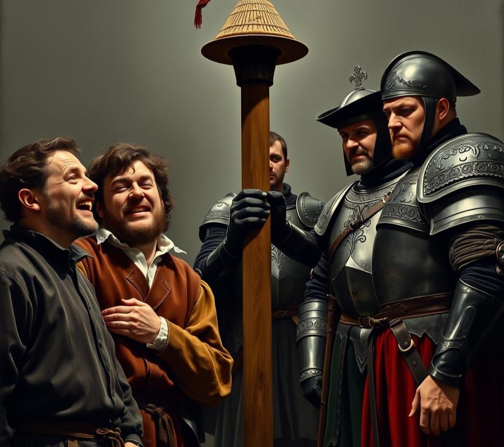 Gessler's Hat Scene with Laughing Men