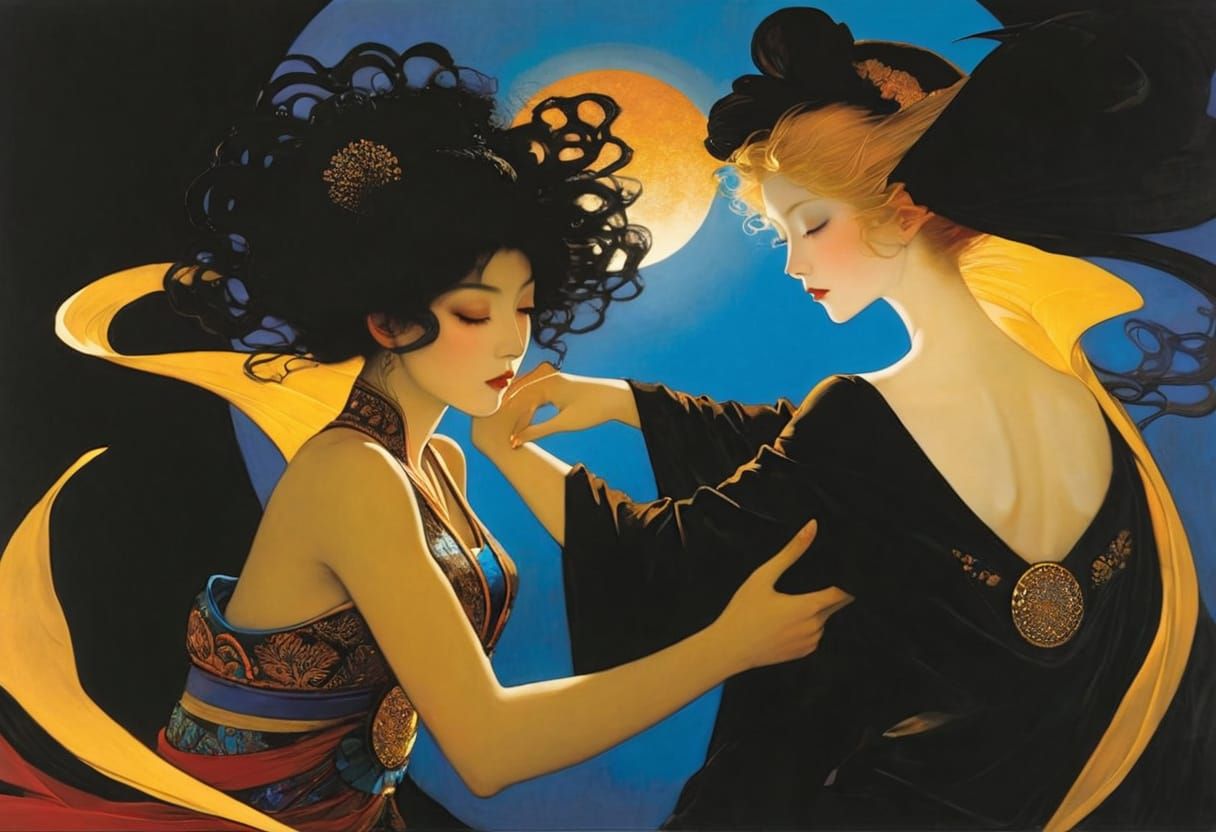 Artistic Fusion of Eastern and Western Styles in Organic Lin...