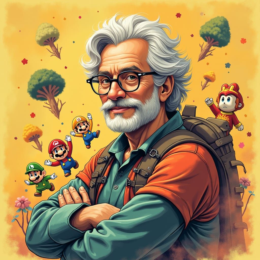 Warm Illustration of a Video Game Designer