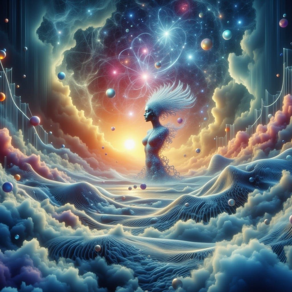 Ethereal Quantum Entity Ascends Frozen Landscape