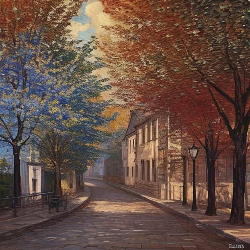 Expressionist Countryside Landscape in Photorealistic Style