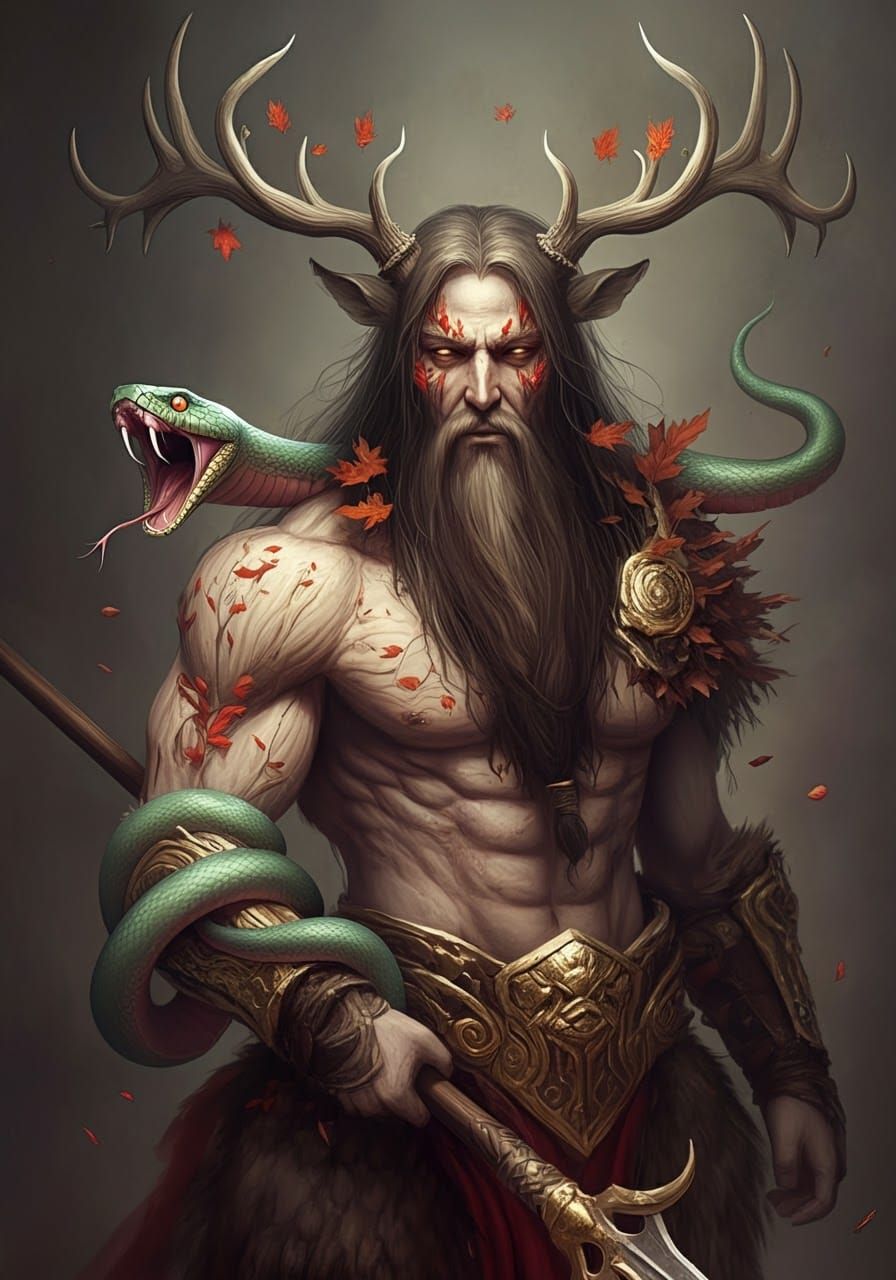 Cernunnos: God of the Hunt with Antlers