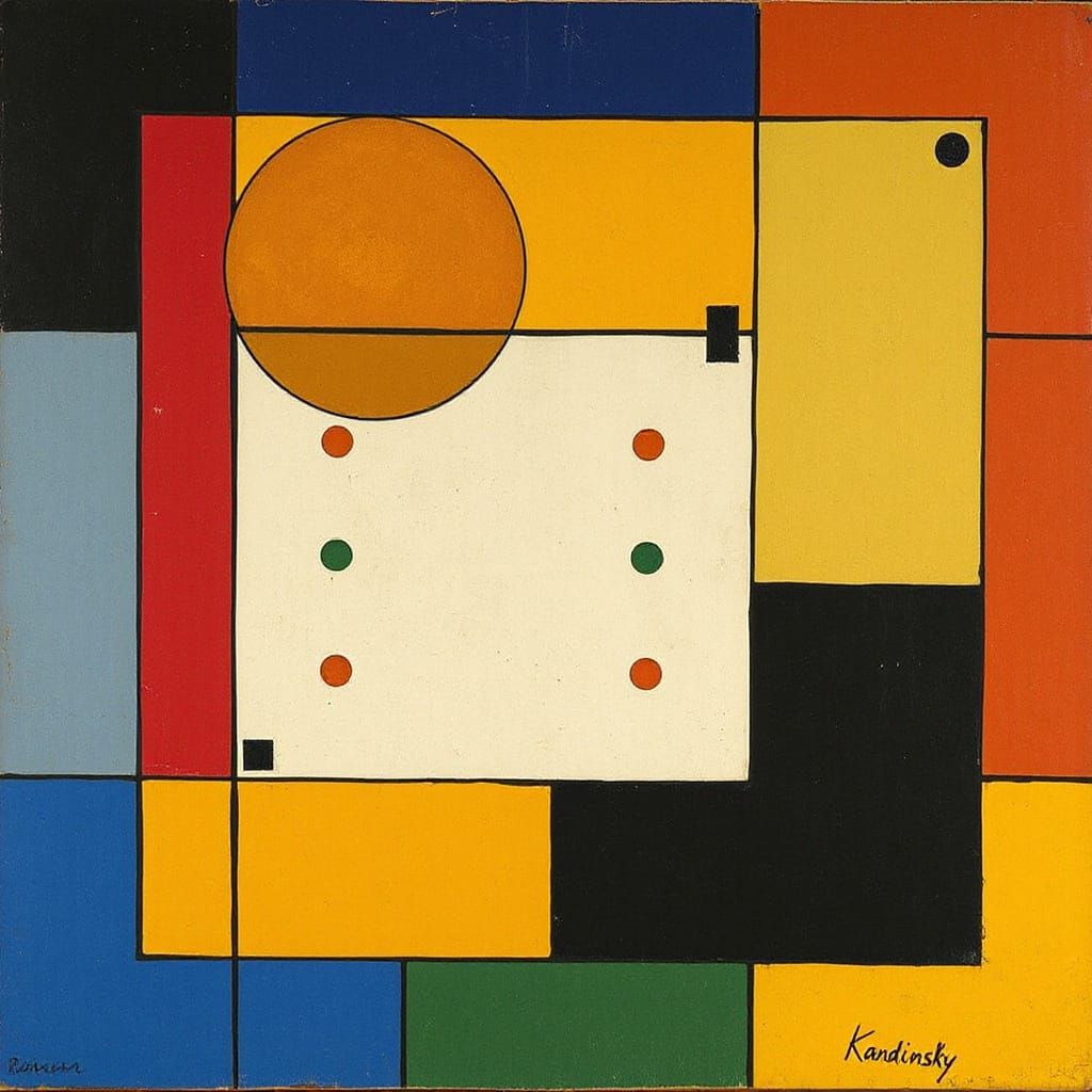 Abstract Geometric Art in Vibrant Colors