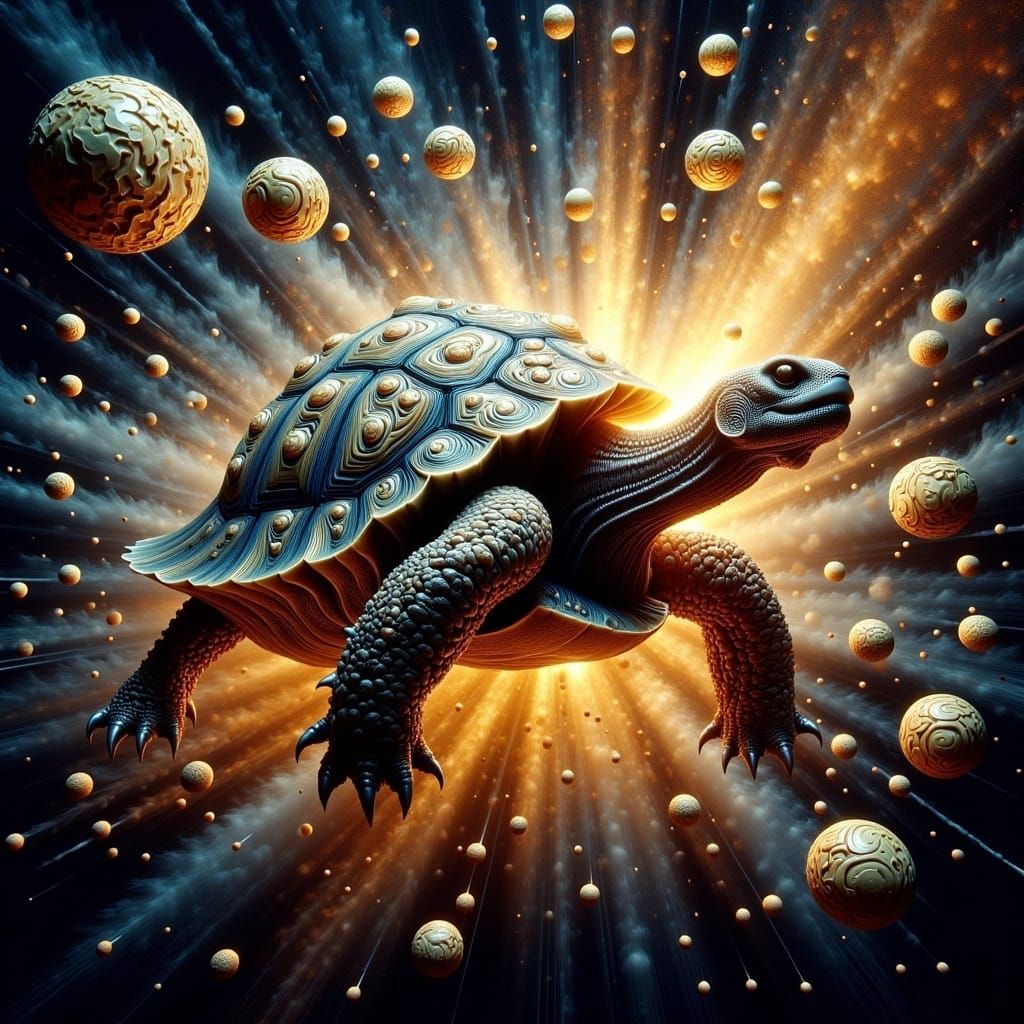 Exploding Tortoise in Surrealist Style