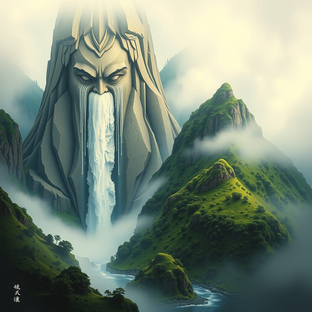 The mighty moustache waterfall