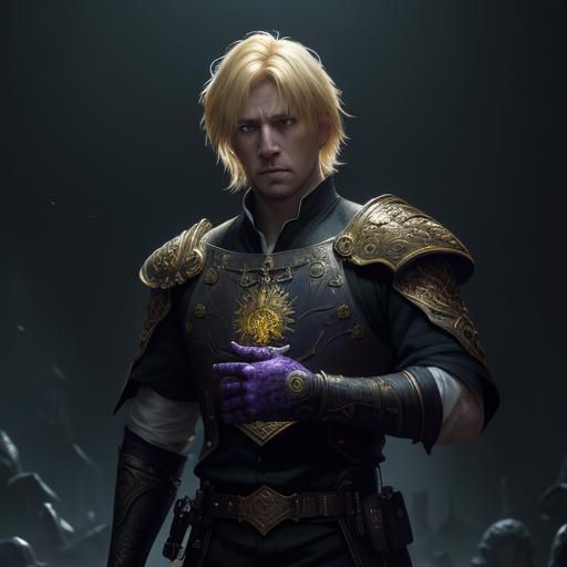 Blond Boy in Handcuffs: Dark Fantasy Concept Art