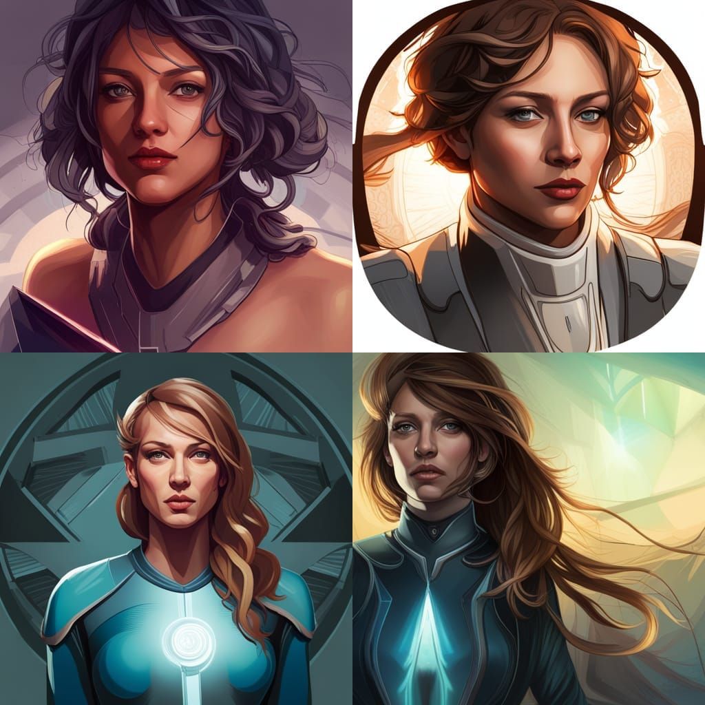 Gaia Being Portrait with AI, Hyperdetailed Art