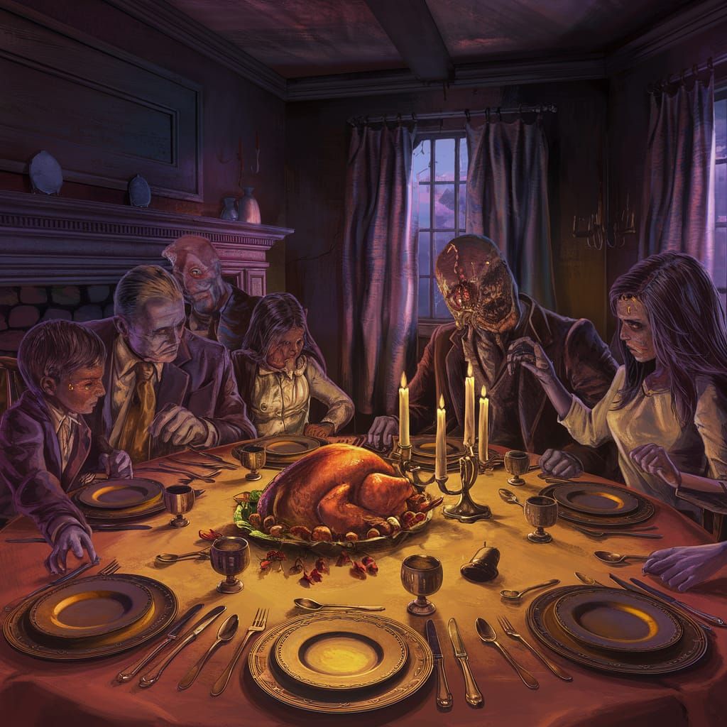 Dark Fantasy Thanksgiving Dinner Concept Art