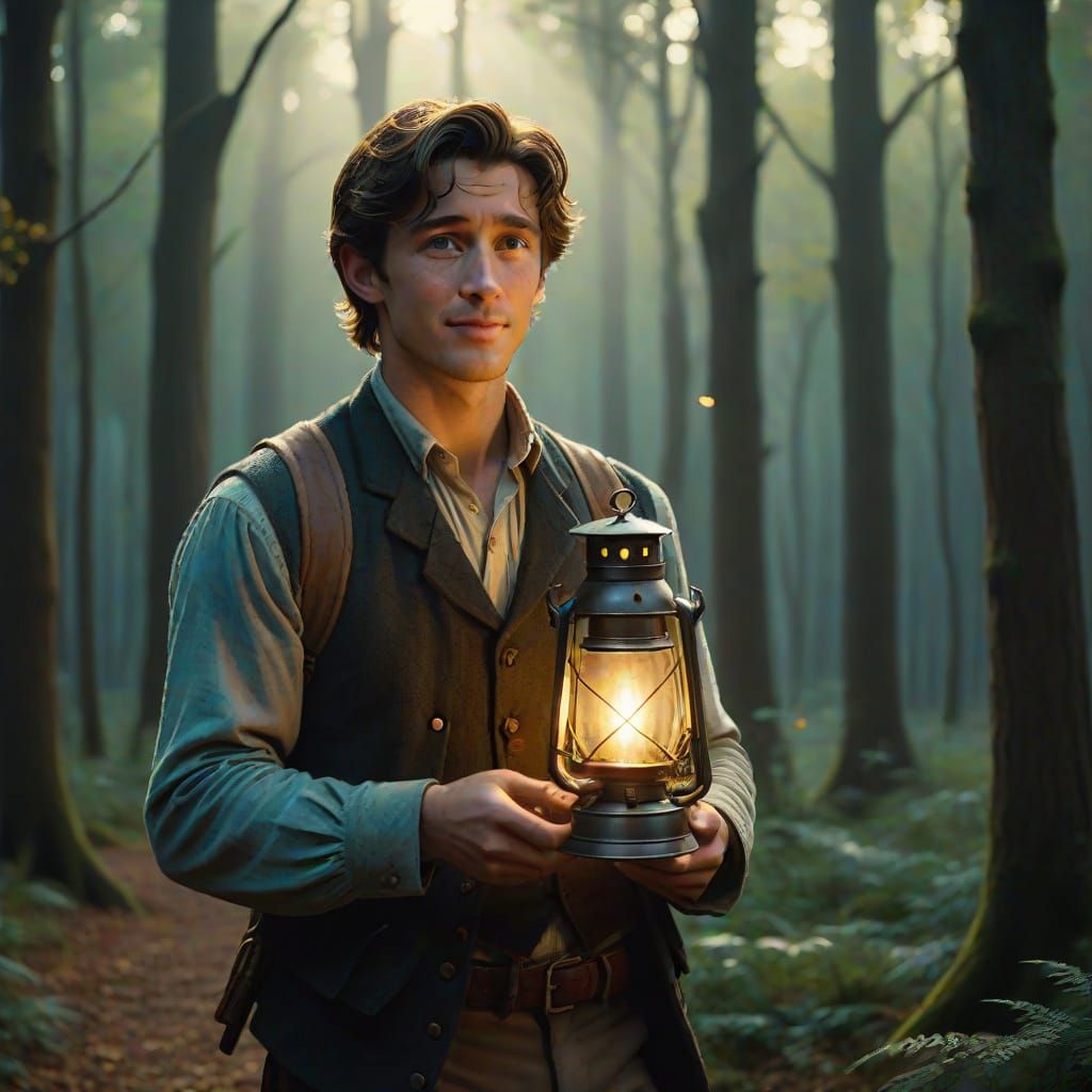 Milo Manheim as Charming Flynn Rider in Moonlit Forest