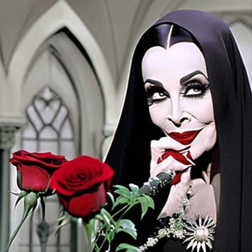 Morticia Addams' Gothic Rose Bouquet