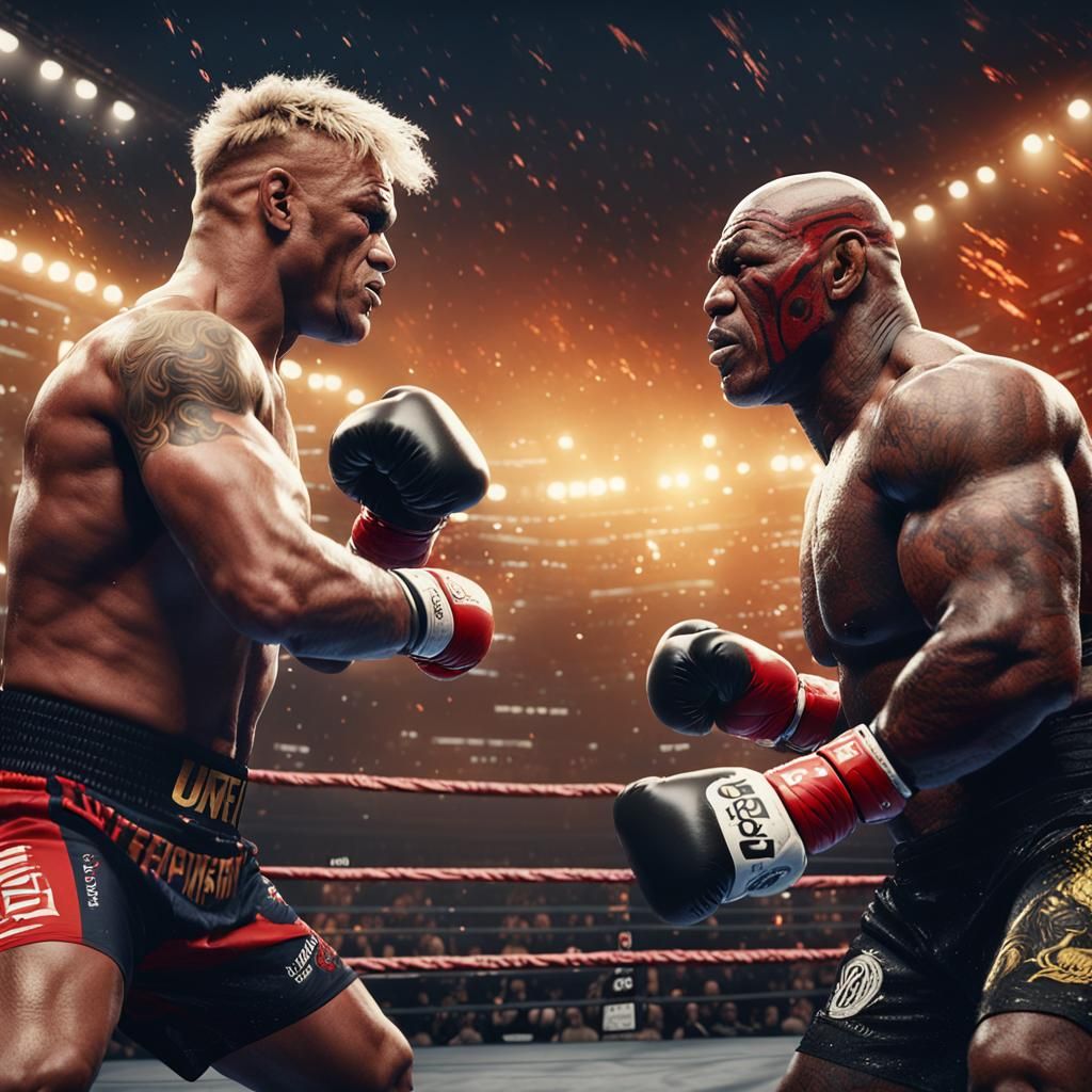Jake Paul vs Mike Tyson: Detailed Fantasy Concept Art