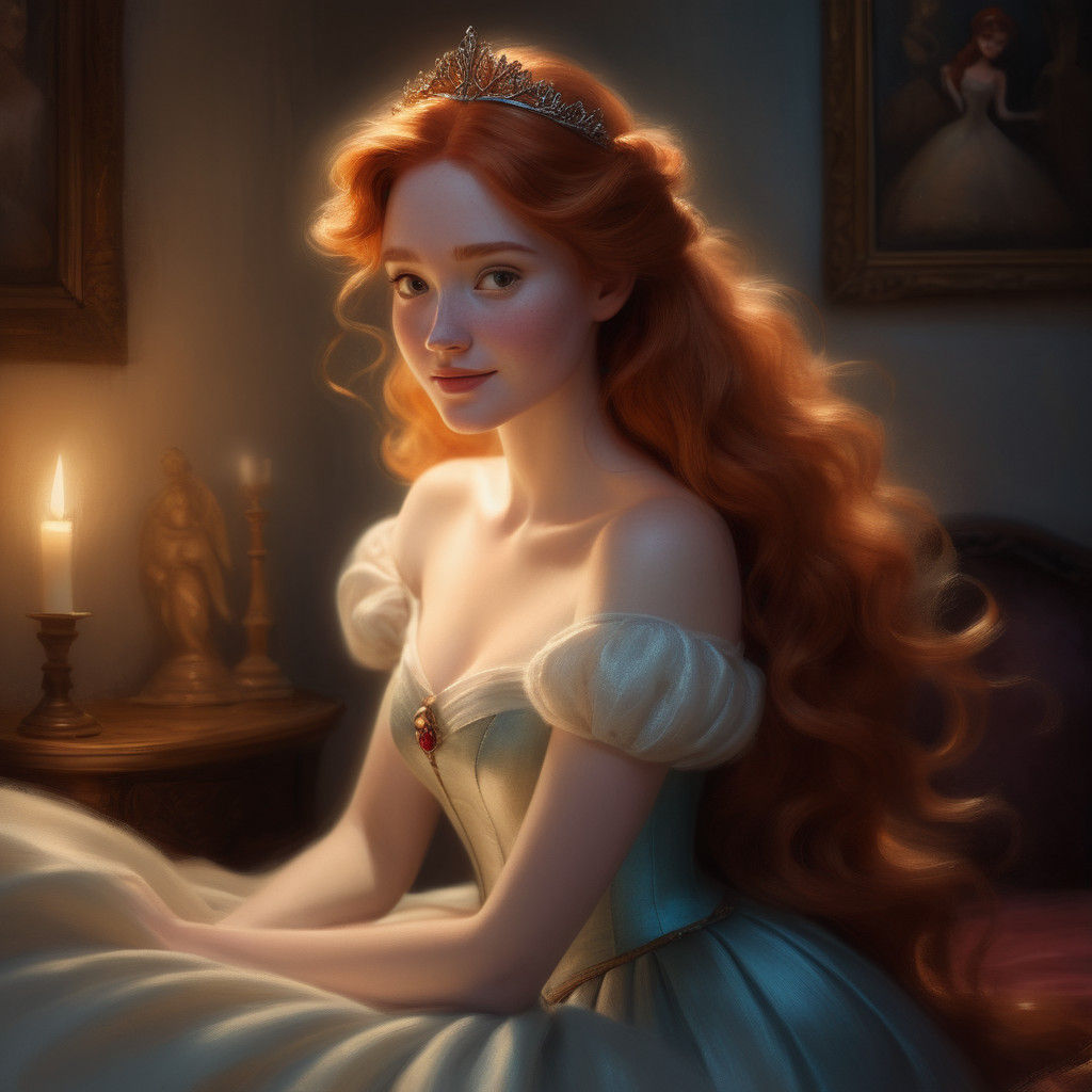 Enchanting Fairy Tale Beauty in Golden Ambiance