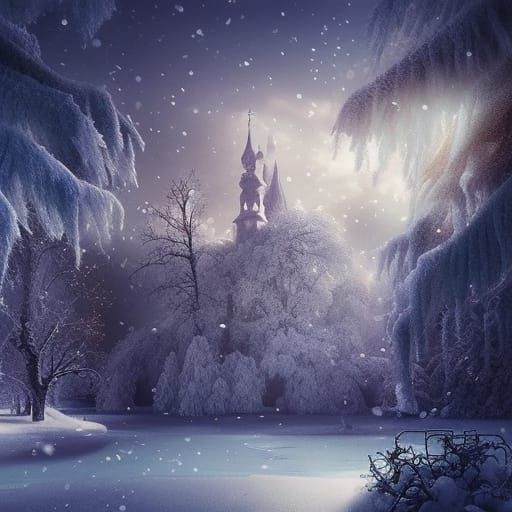 Fairy Winter Wonderland: Digital Matte Painting
