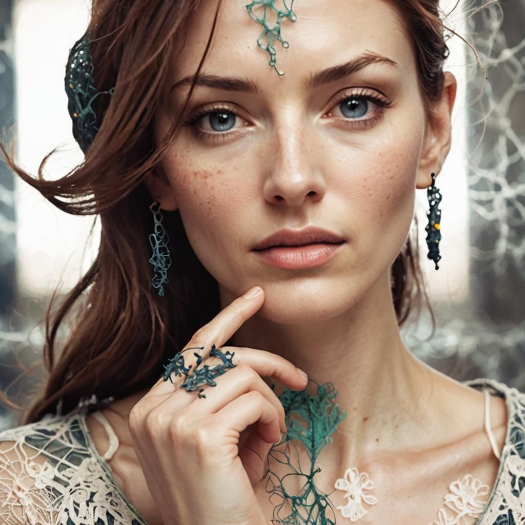 Lace-like Neural Network in Abstract Expressionism Style