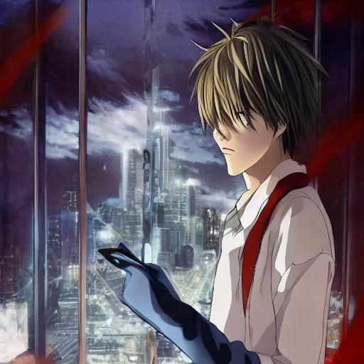 Death Note in Studio Ghibli Anime Style