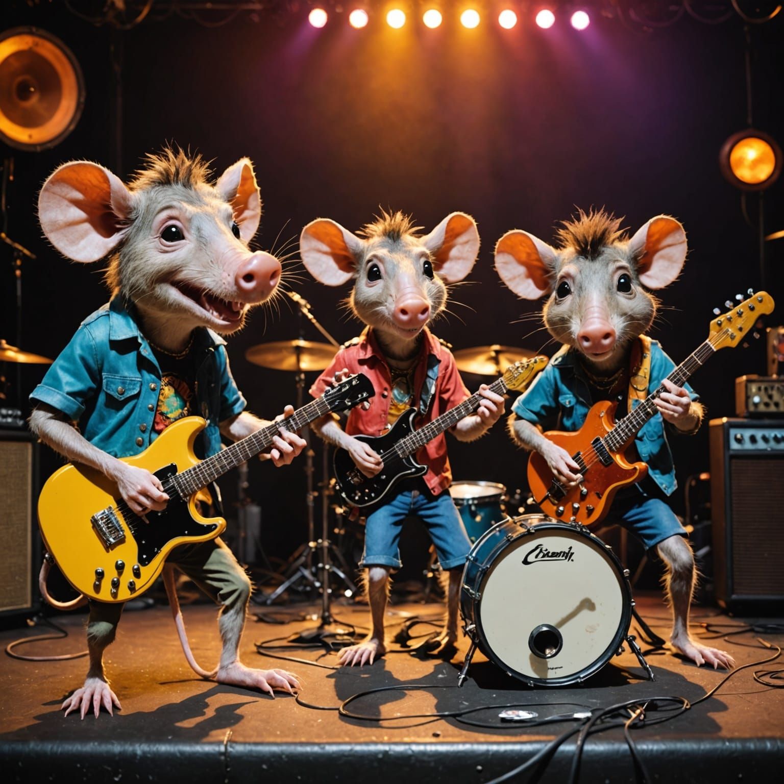 Rat and Warthog Jam to Psychedelic Rock