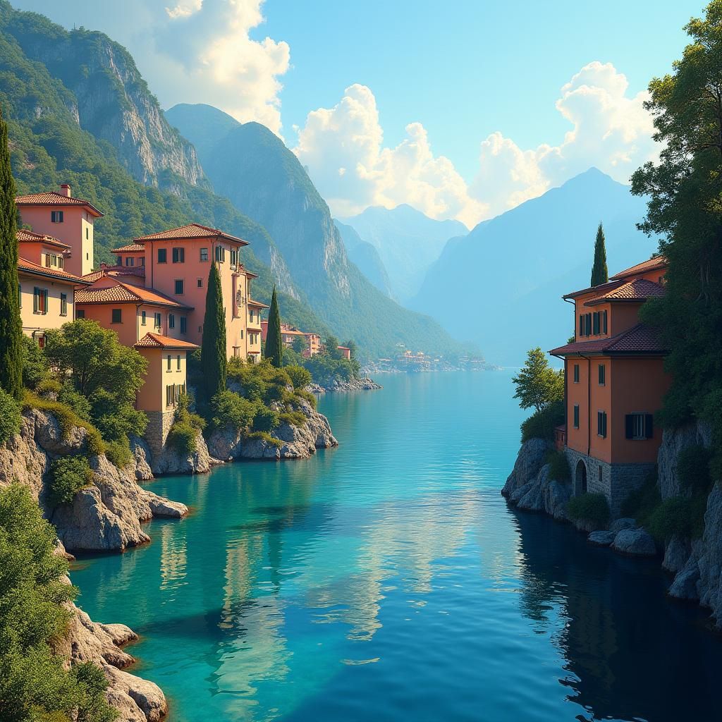 Bellagio's Lake Como: A Matte Painting Masterpiece