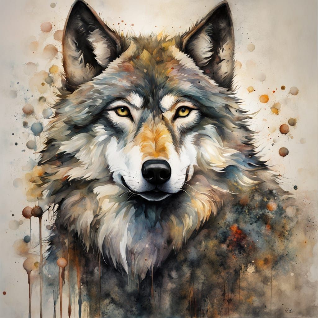 Night Wolf in Hyperrealistic Style