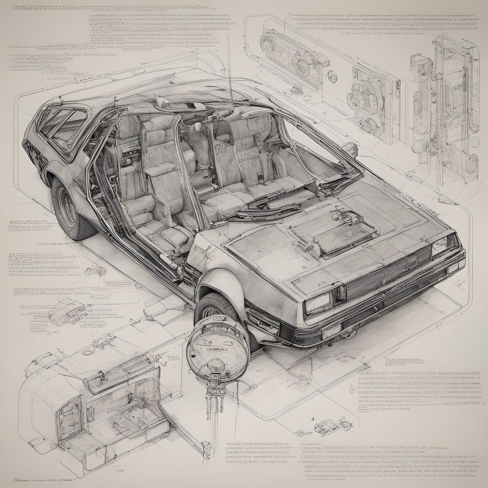 DeLorean Time Machine Schematics (Continued)