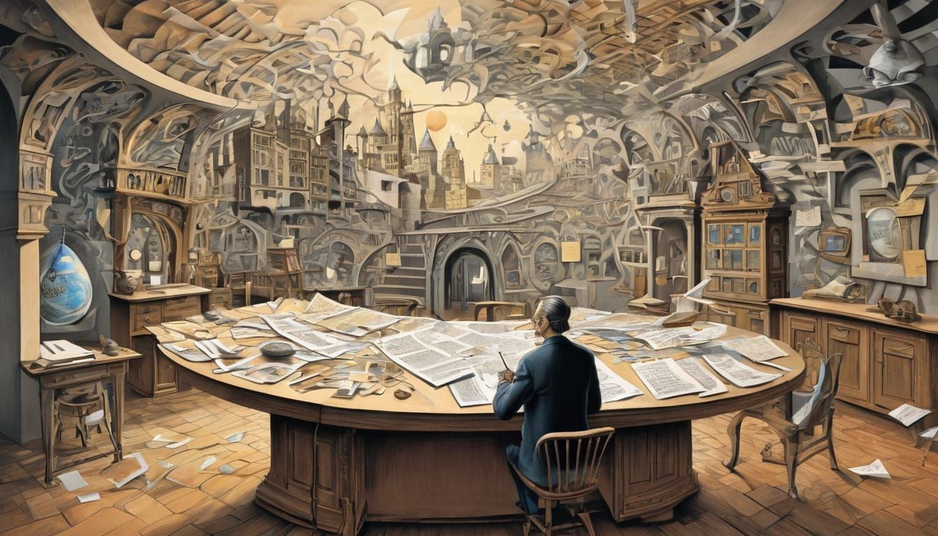 Mind Map Concept Art in Whimsical, Intricate Detail