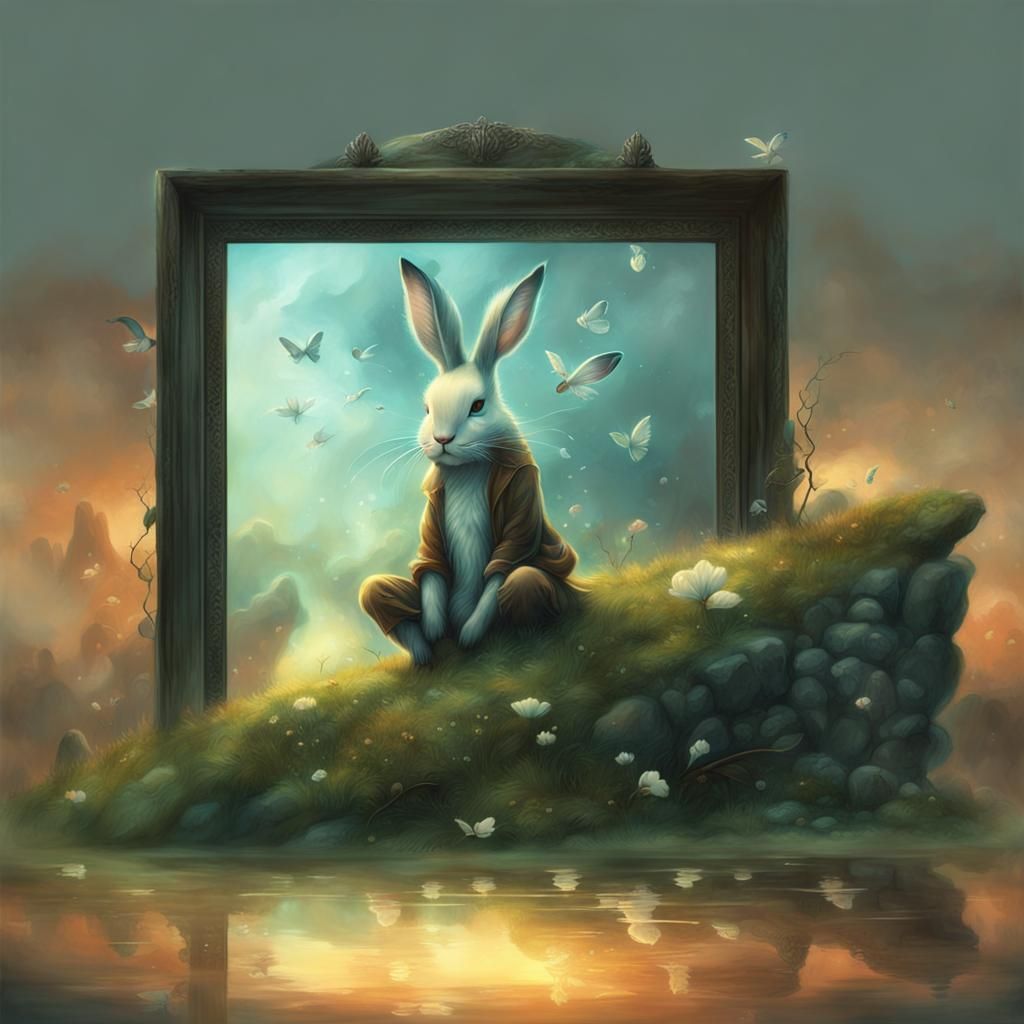 Surreal Dew Painting in Ryohei Hase Style