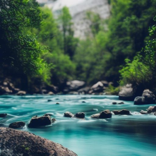 Beautiful river with beautiful crystal clear water and Beautiful background