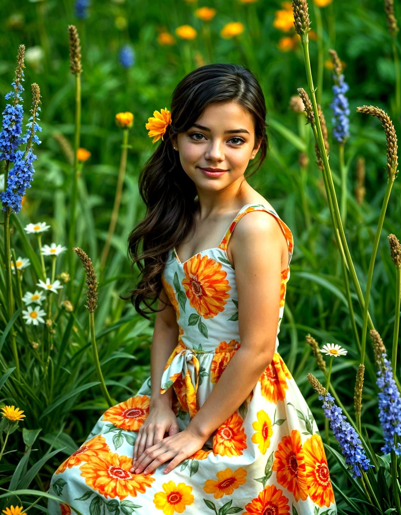 Gorgeous Young Woman in Whimsical Portrait