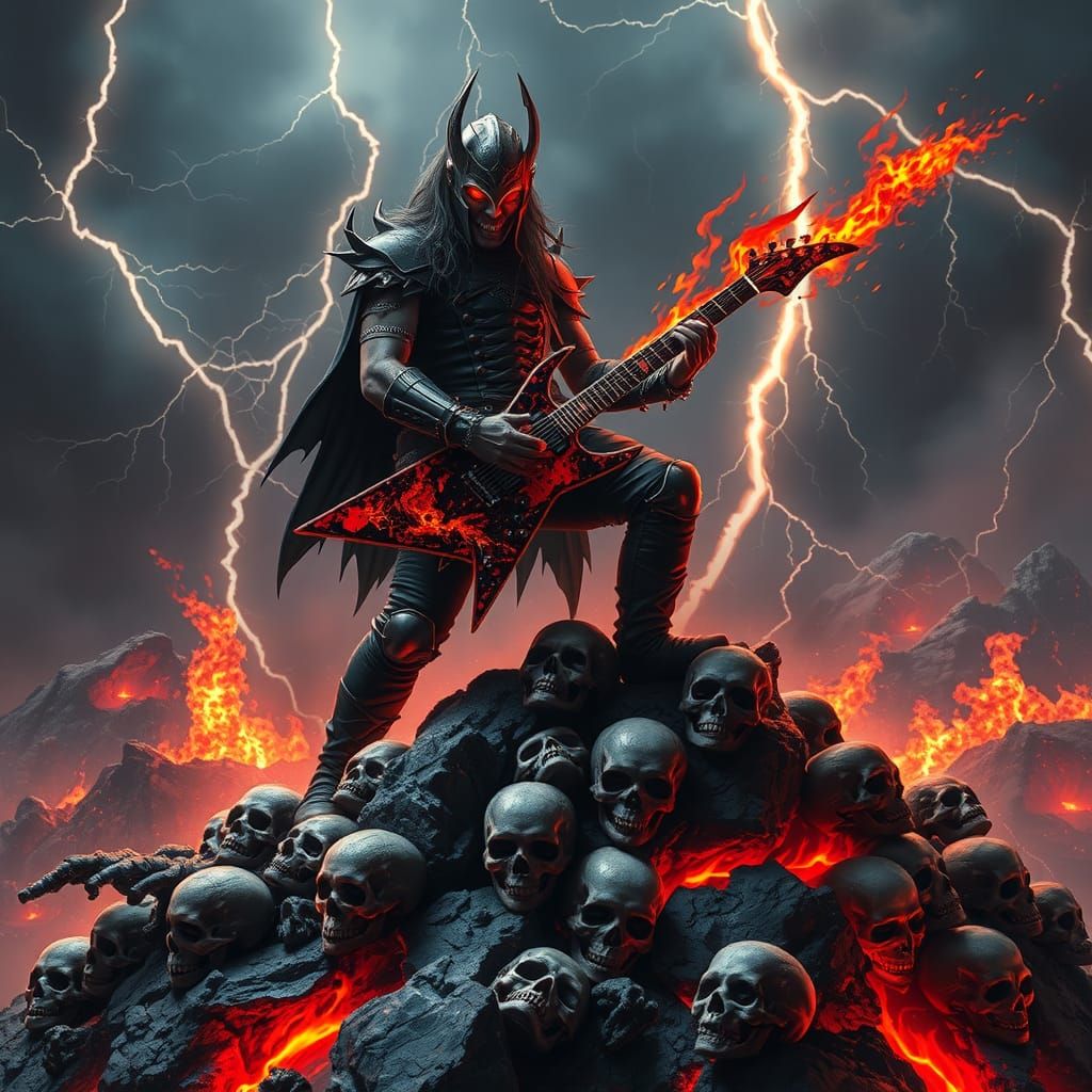 Metal Guitarist Rises from Hell in Gothic Style