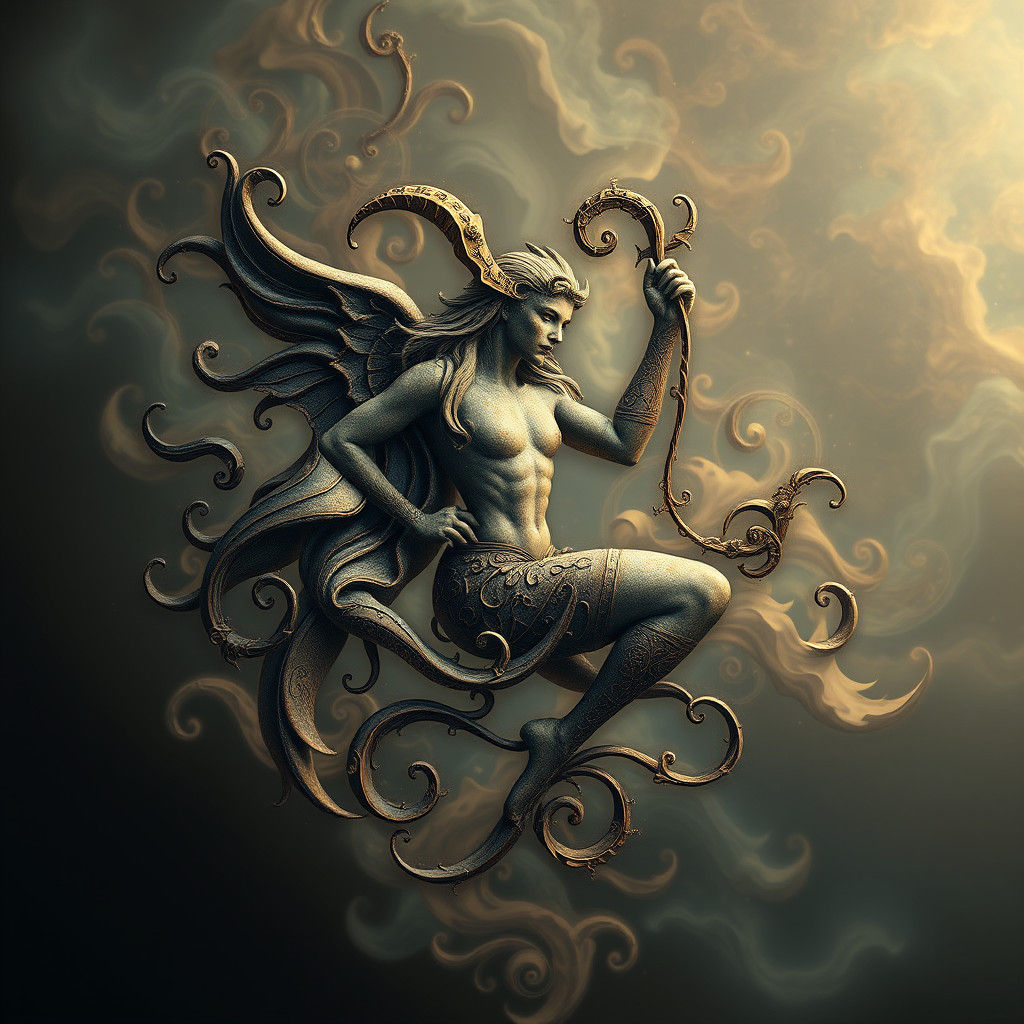 Mystical Virgo Zodiac Sign Matte Painting