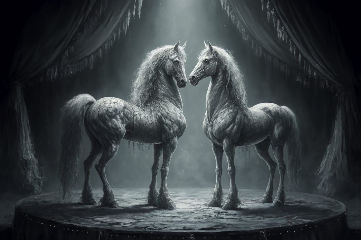 Ghostly Horses at Midnight Circus