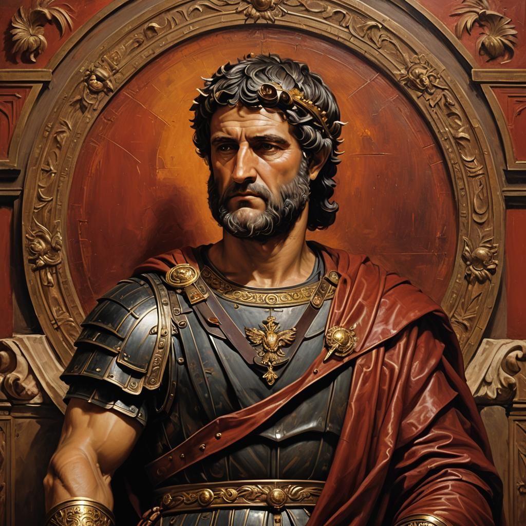 Roman Senator in Oil Painting Style