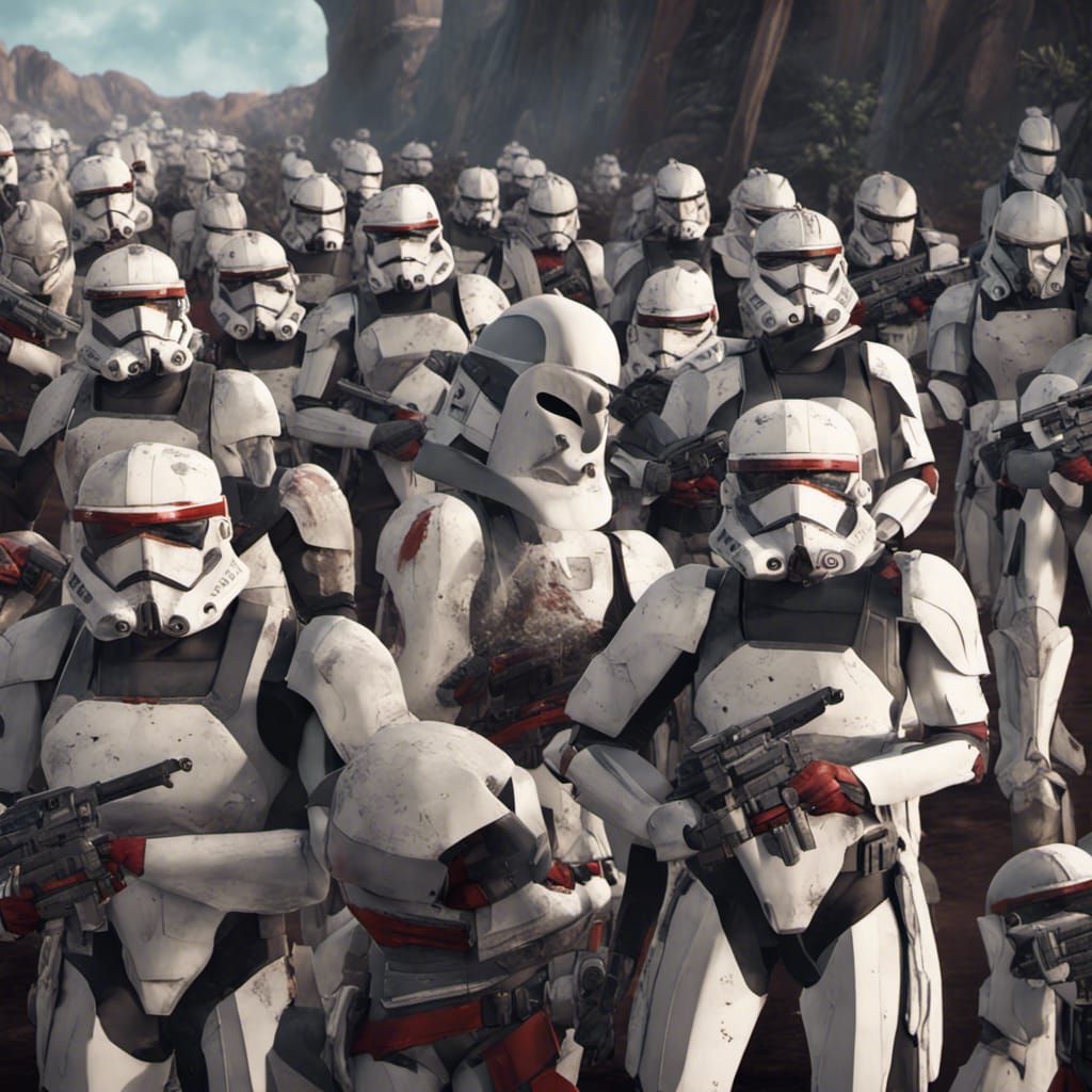 Clone Troopers Army: Detailed Matte Painting