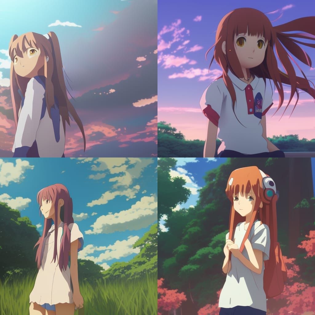 Anime Girl Profile Picture in Studio Ghibli Style