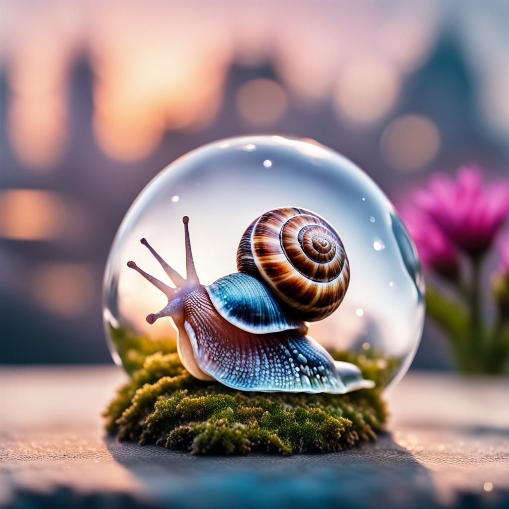 Snail in a bubble