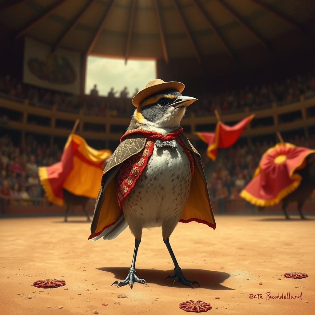 Sparrow matador, olé!