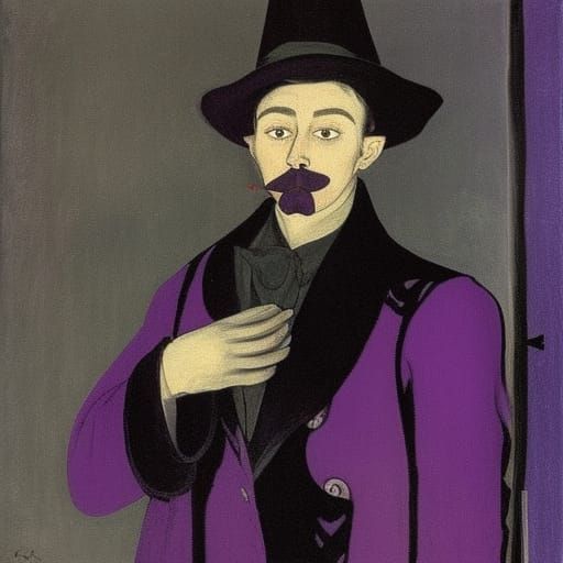 Vampire Lord Portrait in Cubist Style