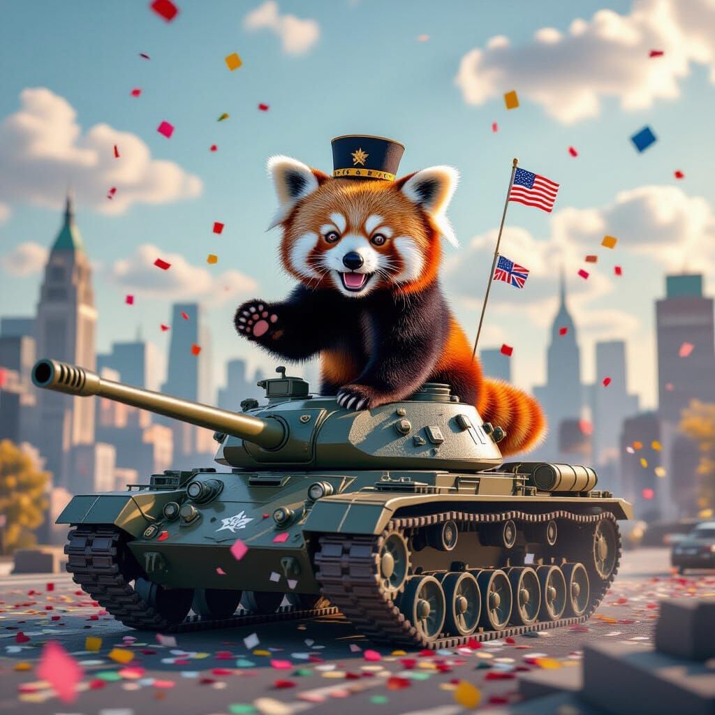 Red Panda General Conquers World in Photorealistic Warfare