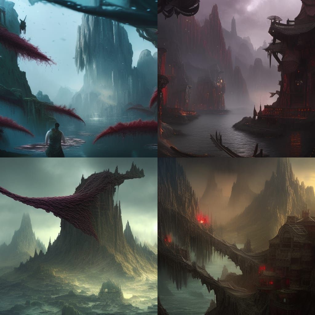 Detailed Matte Painting with Deep Color