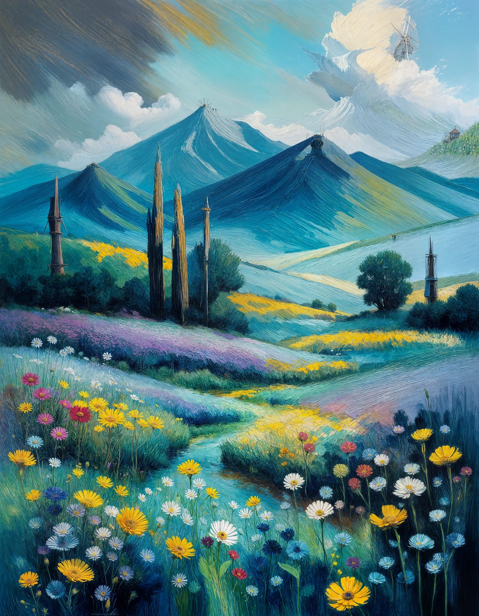 Painter's Palette Reveals Impressionist Landscape Art