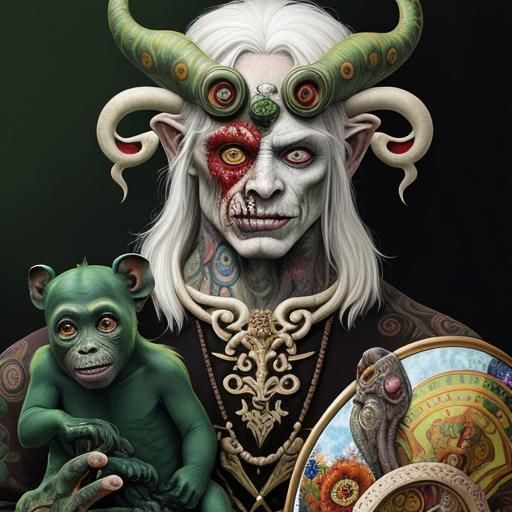 Surreal Contortionist in Detailed Fantasy Painting