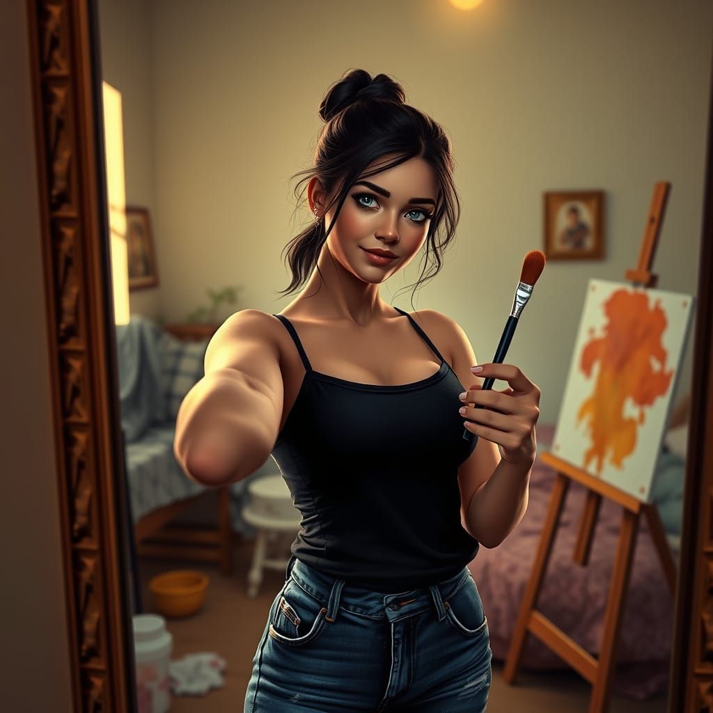 Italian Woman in Creative Studio