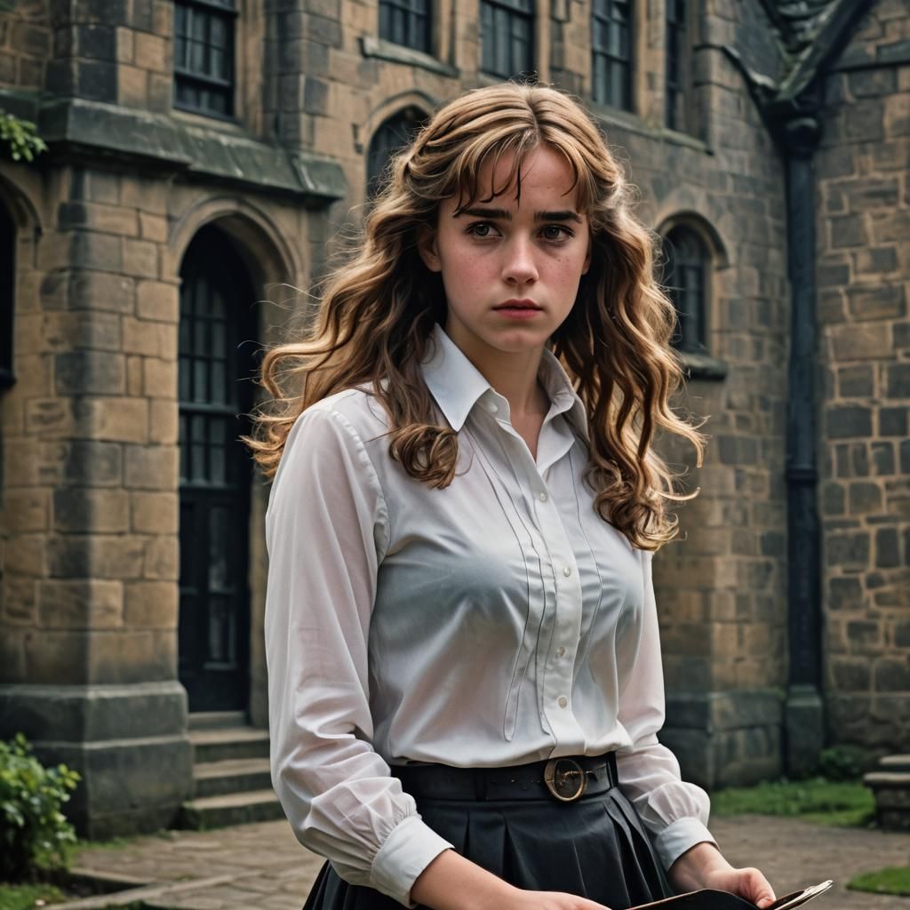 Hyperrealistic Portrait of Adult Hermione Granger
