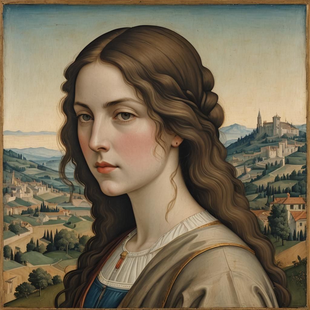 Elegant Portrait of a Woman in Renaissance Style
