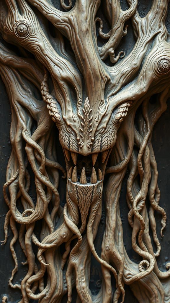 Diabolical Millennium Tree in Encaustic Style