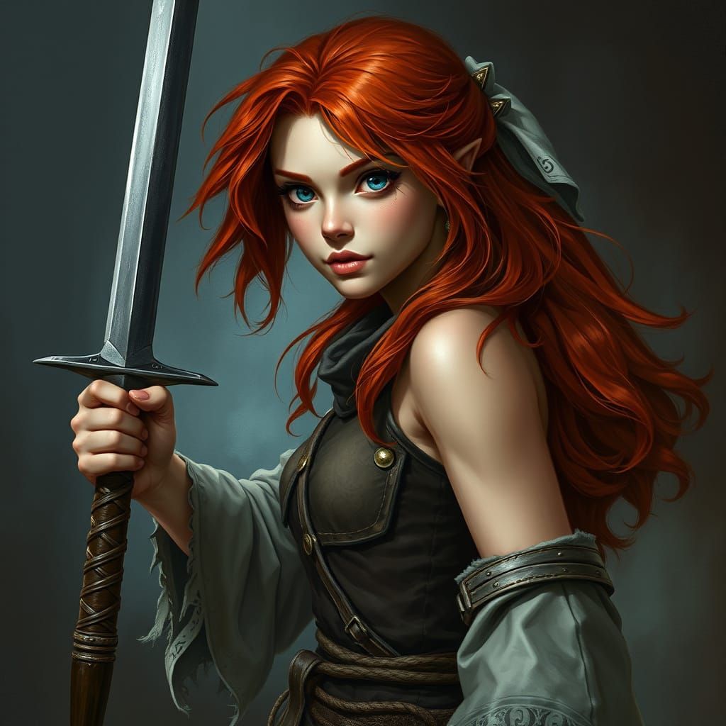 Ethereal Maiden in Ancient Scandinavian Style