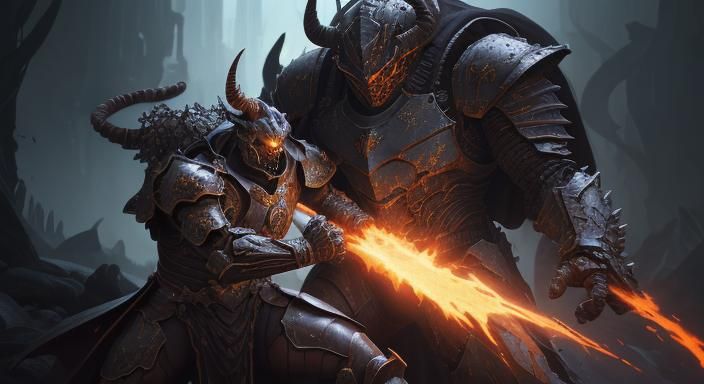 Lava Warrior vs Honeycomb Knight: Fantasy Battle