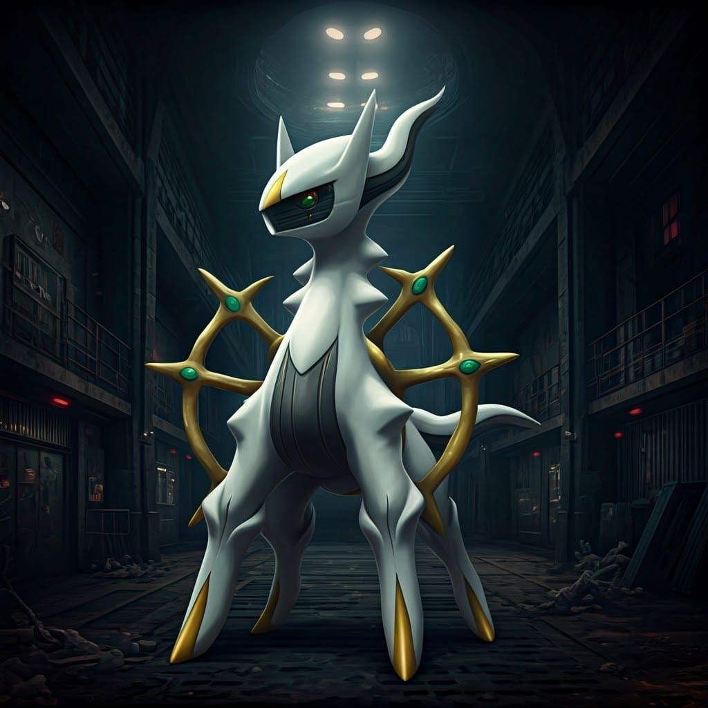 Hyperrealistic Pokémon Arceus in Post-Game Storyline with Vo...