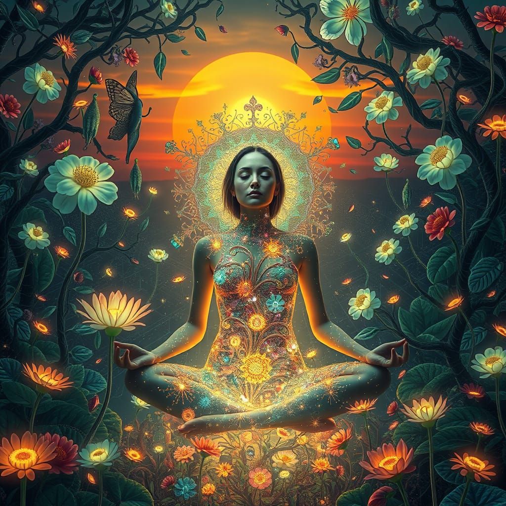 Dreamlike Surrealist Art of Mystical Interconnectedness